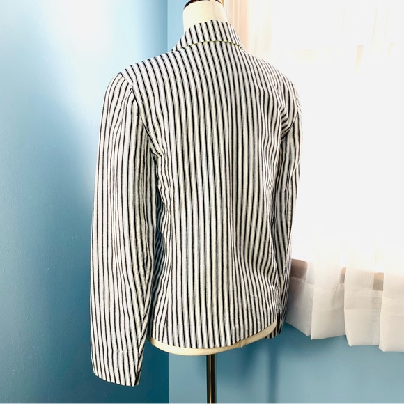 GAP Linen Blend Ticking Striped Blazer - Picture 5 of 12